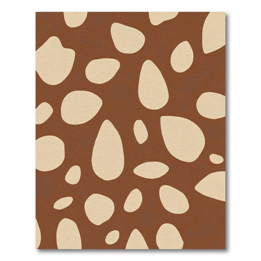 Brown Beige Organic Pebble Rug