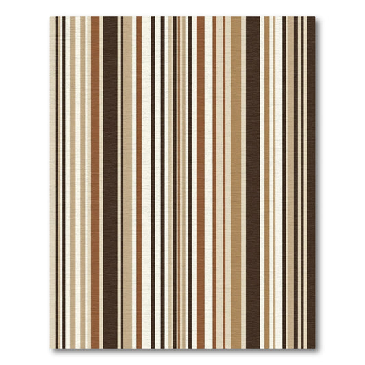 Rich Earth Tone Parallel Bands Rug