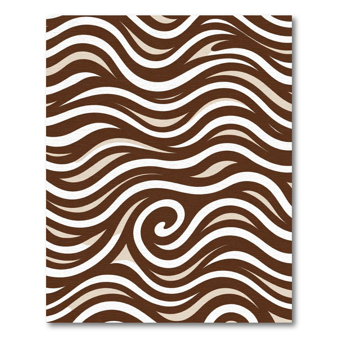 Rich Chocolate Waves Swirl Rug