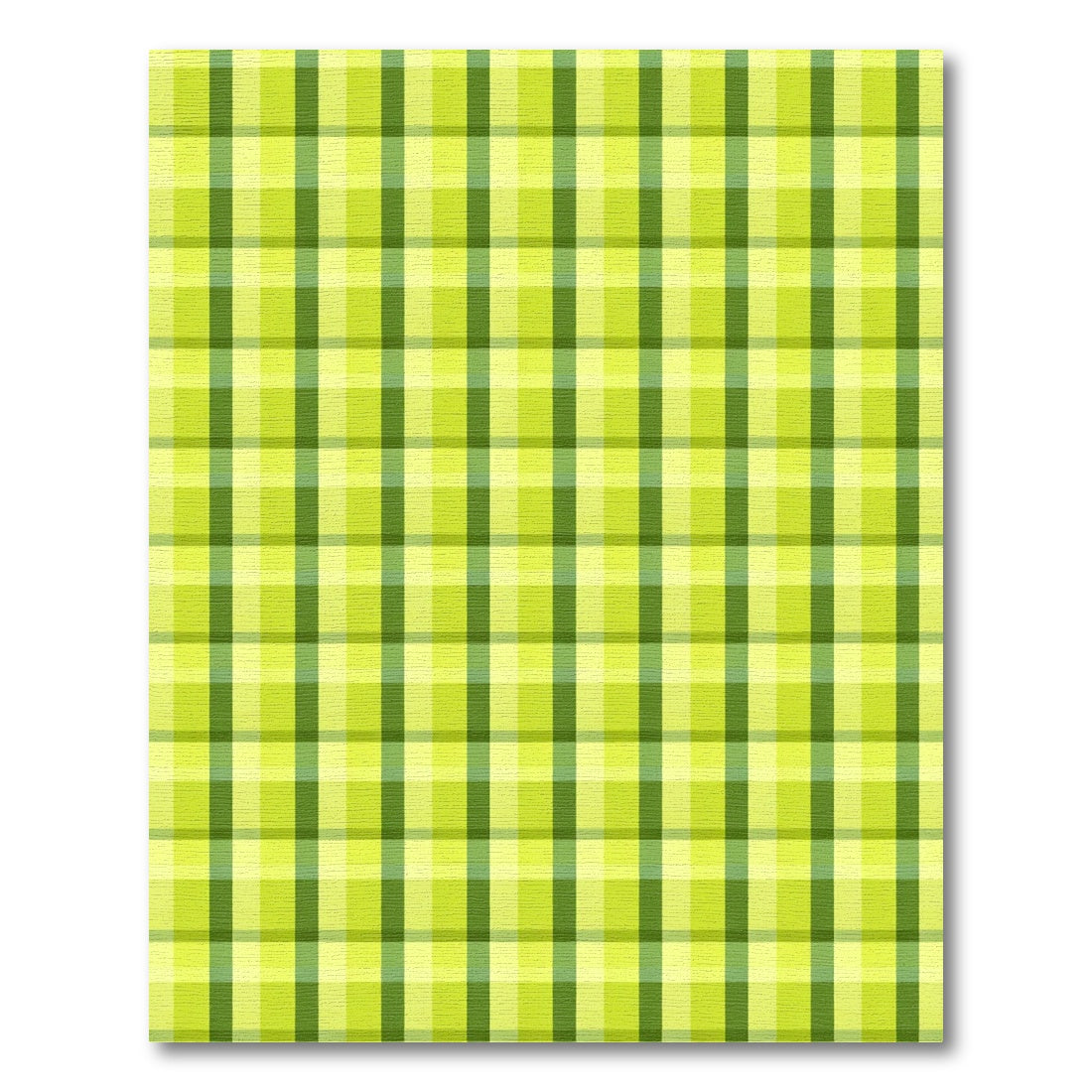 Lime Green Plaid Checkered Harmony Rug