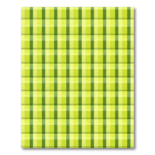 Lime Green Plaid Checkered Harmony Rug
