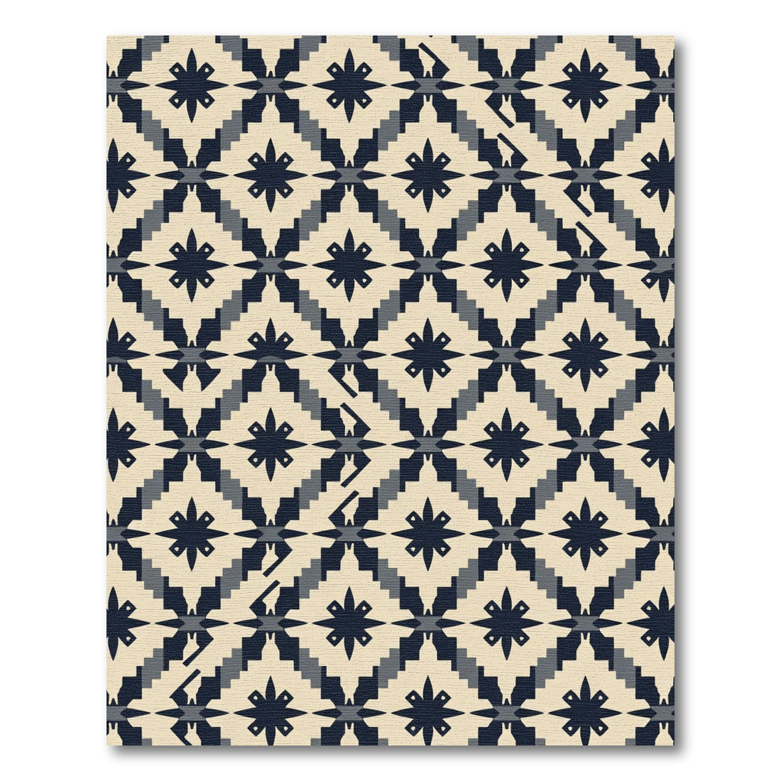 Navajo Diamond Starburst Cream Rug