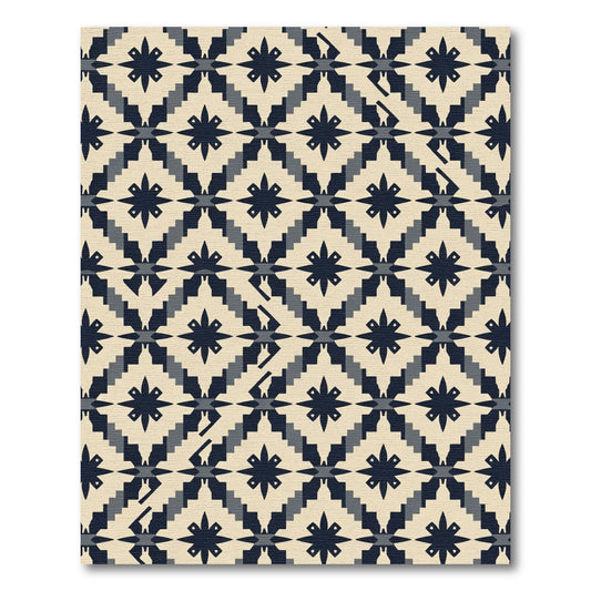 Navajo Diamond Starburst Cream Rug