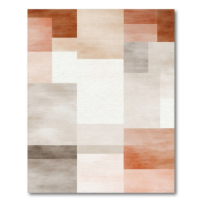 Beige and Neutral Abstract Area Abstract Beige Geometric Area Rug