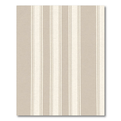 Neutral Beige Vertical Stripe Rug