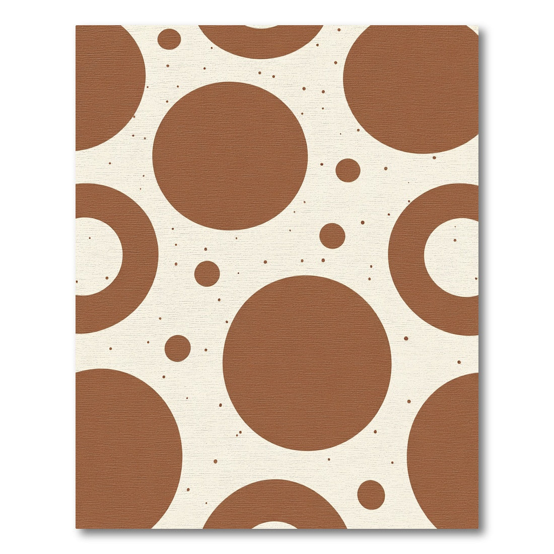Brown Circles Dot Composition Rug
