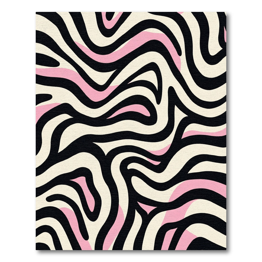 Bold Pastel Zebra Waves Rug