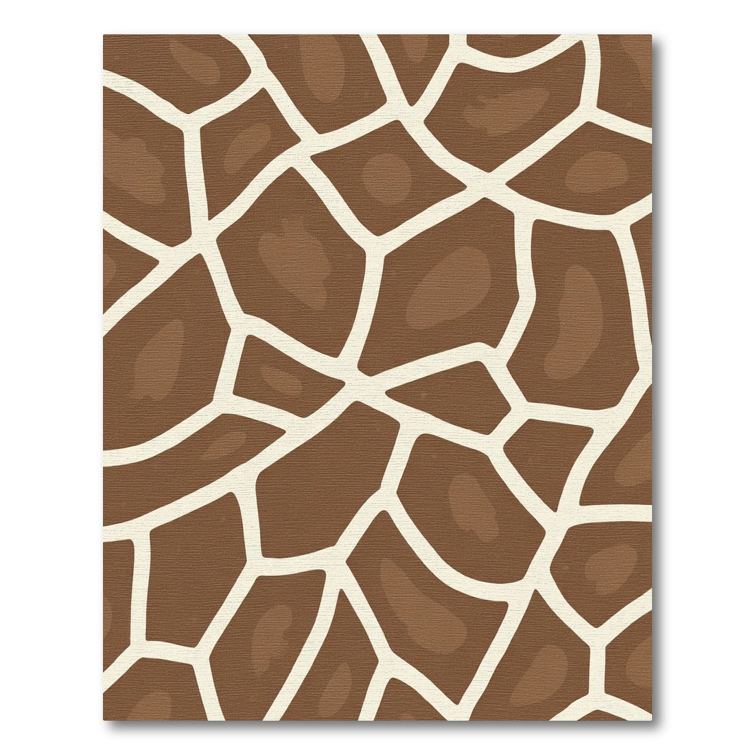 Brown White Giraffe Spots Rug
