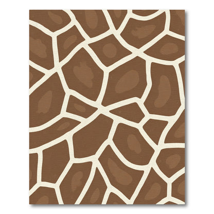 Brown White Giraffe Spots Rug