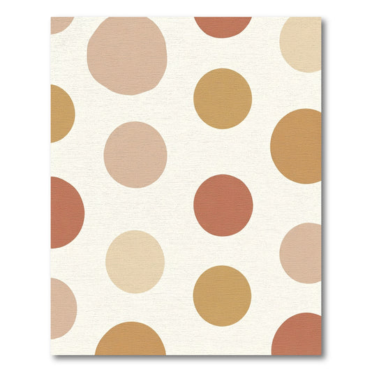 Earthy Tone Polka Dot Round Rug