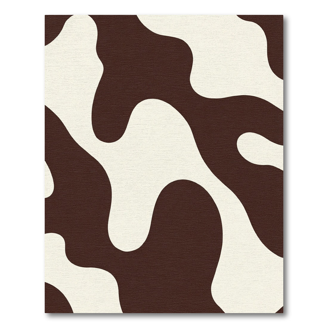 Brown Cream Organic Blob Rug
