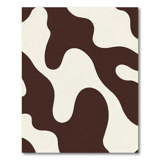 Brown Cream Organic Blob Rug