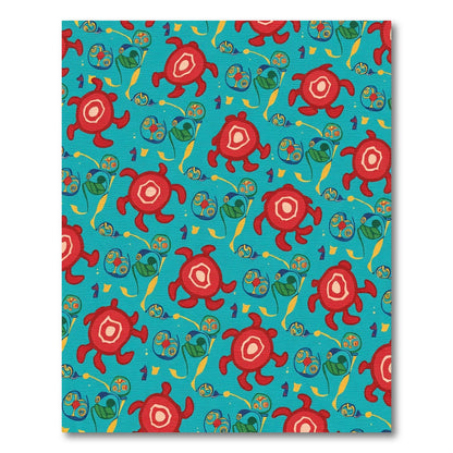 Red Turtle Tribal Aquatic Accents Rug