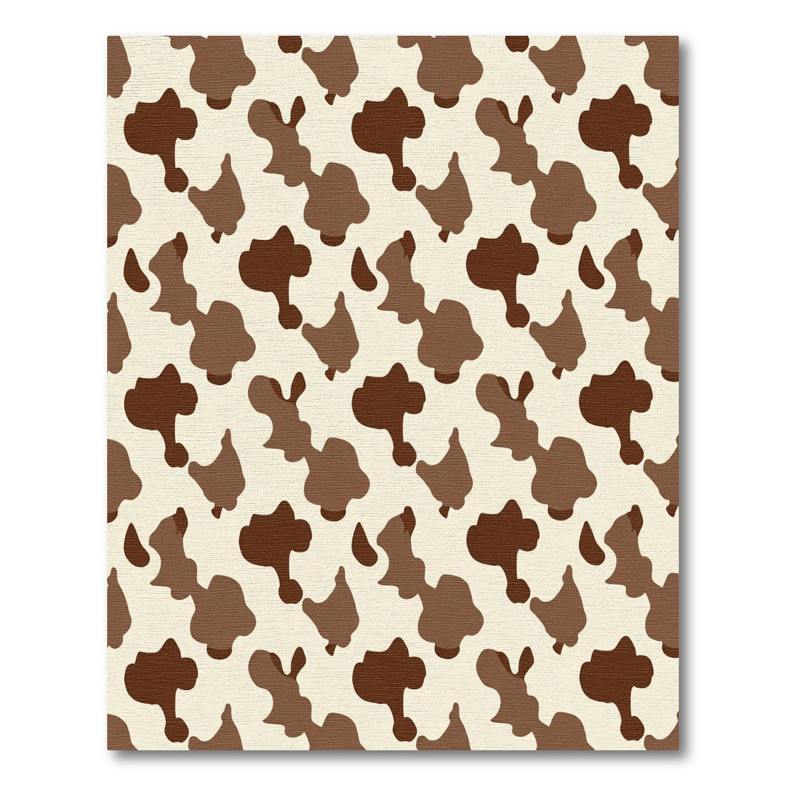 Brown Cream Abstract Blob Rug