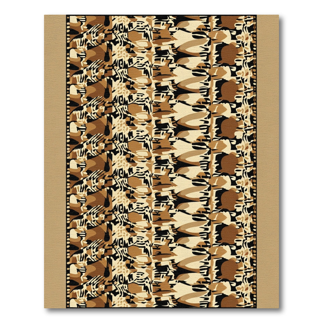 Earthy Camouflage Animal Print Rug