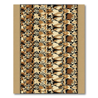 Earthy Camouflage Animal Print Rug