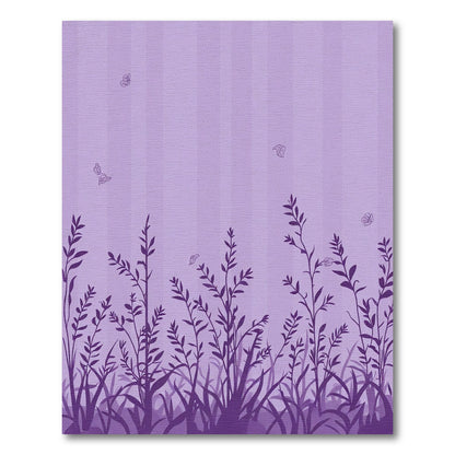 Lavender Vertical Stripes Butterfly Garden Rug