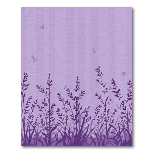 Lavender Vertical Stripes Butterfly Garden Rug