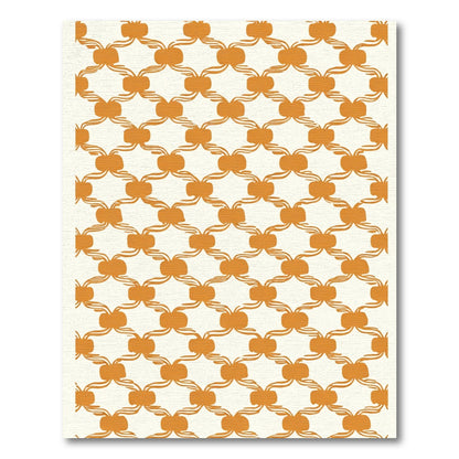 Orange Geometric Bow Lattice Rug