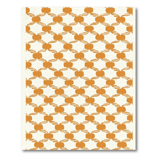 Orange Geometric Bow Lattice Rug