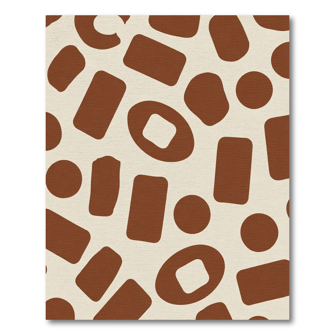 Earthy Tones Abstract Shapes Rug