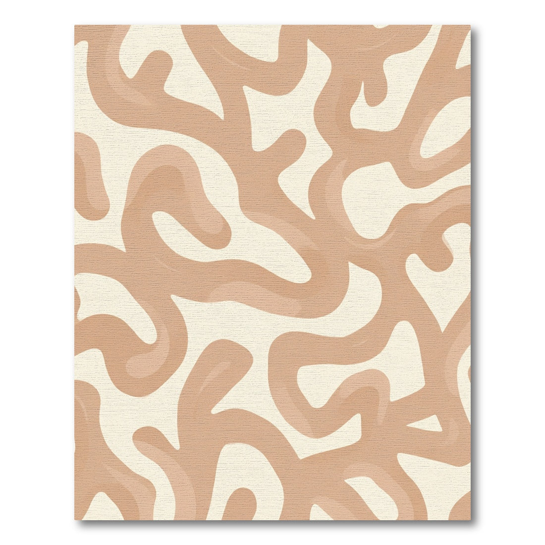 Taupe Swirl Organic Abstract Rug