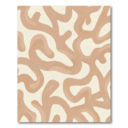 Taupe Swirl Organic Abstract Rug