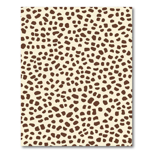 Brown Spots Abstract Cream Rug
