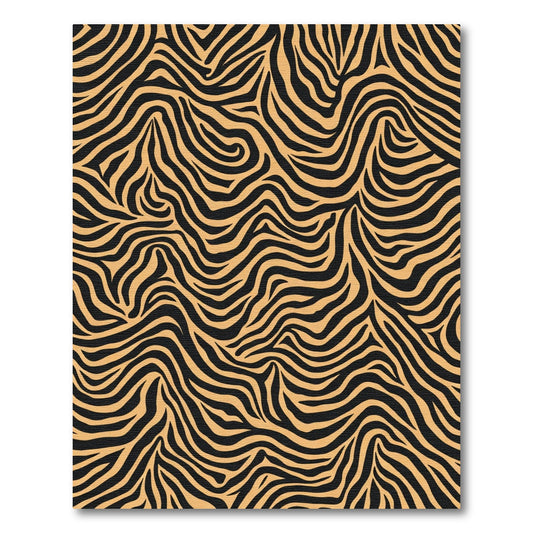 Amber Black Striped Contemporary Rug