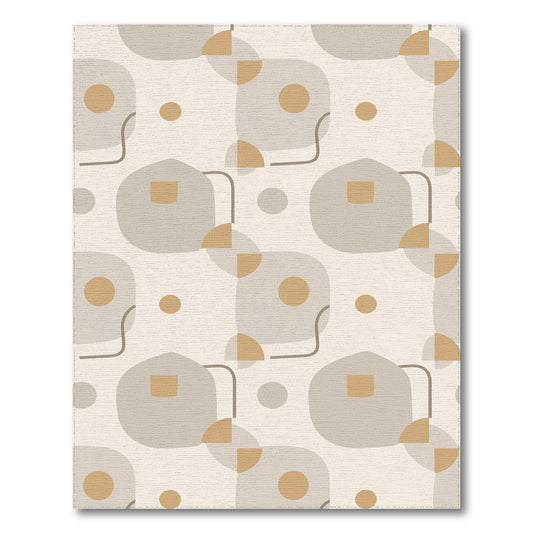 Abstract Area Abstract Neutral Shapes Area Rug