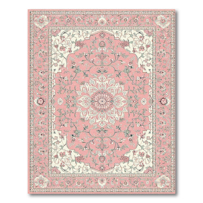 Pink Floral Medallion No. 12 Area Rug