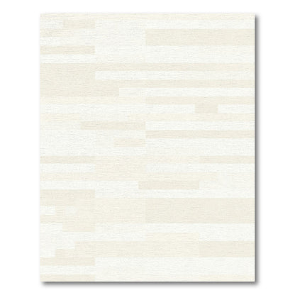 Cream Horizontal Stripe Blocks Rug