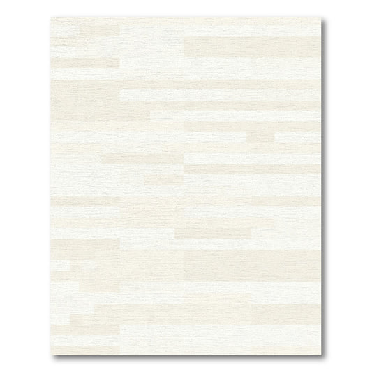 Cream Horizontal Stripe Blocks Rug