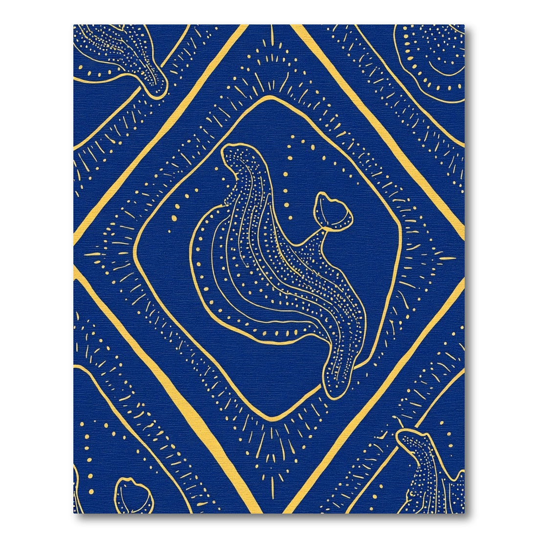 Marine Life Diamond Medallion Rug