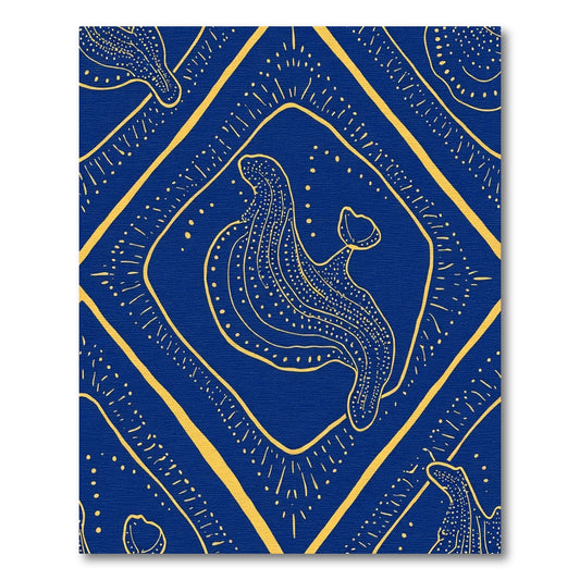 Marine Life Diamond Medallion Rug