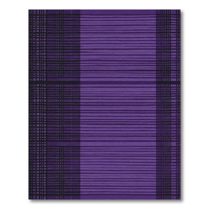 Deep Purple Plaid Stripe Rug