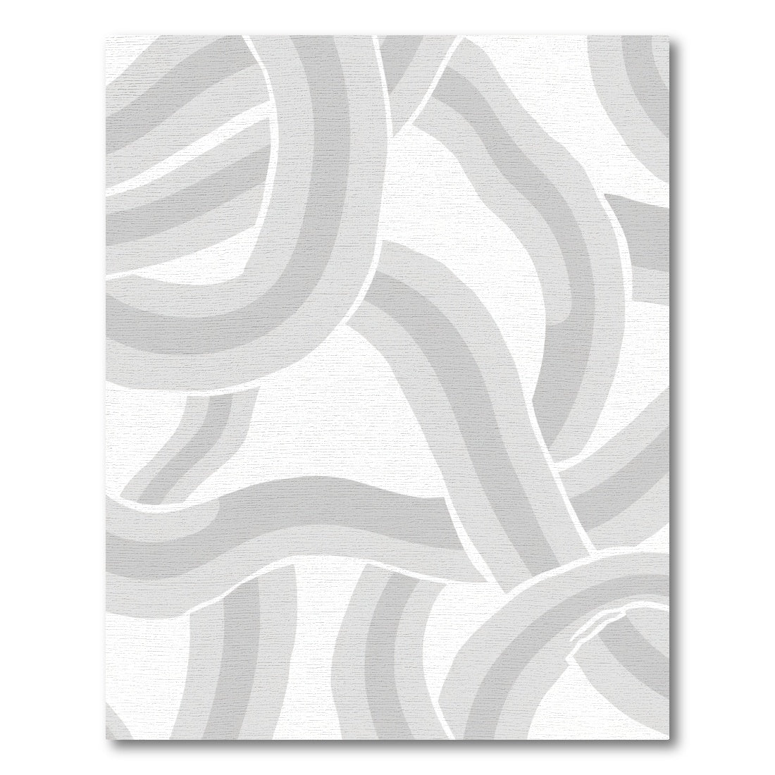 Monochromatic Gray Flowing Curves Rug