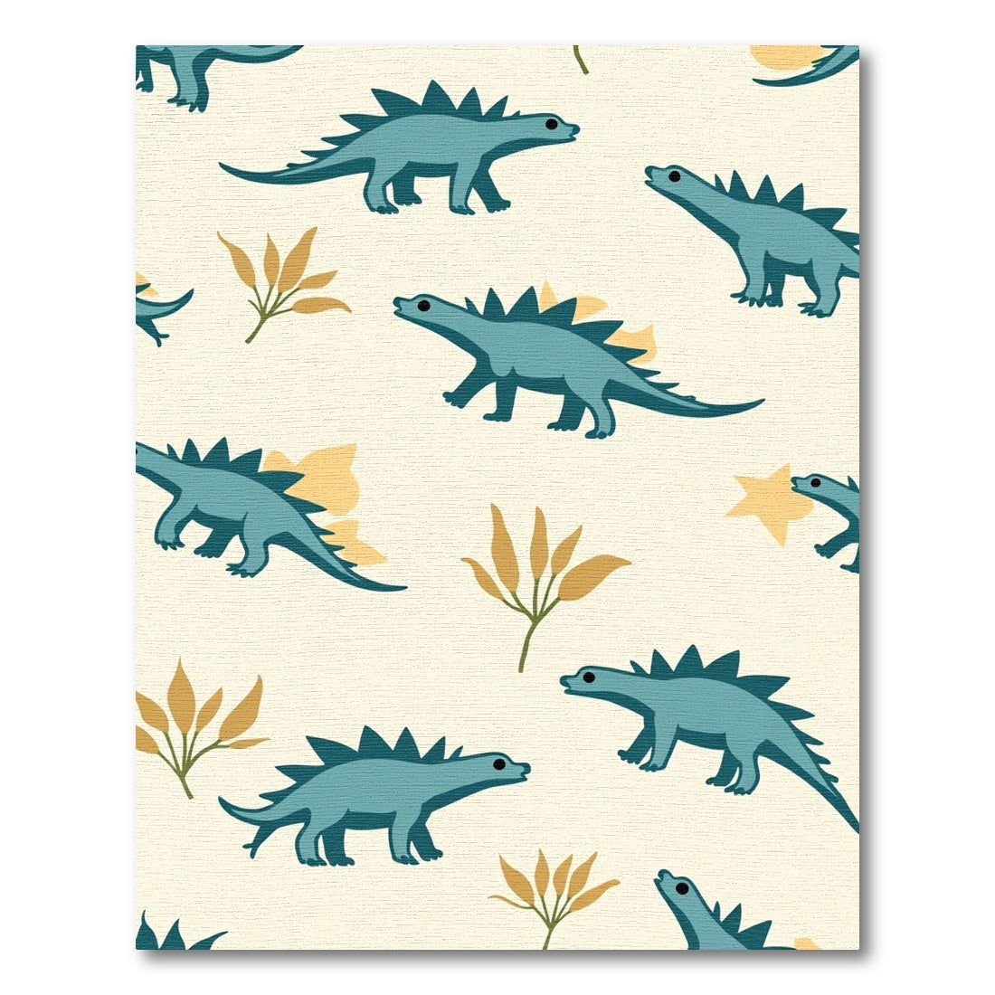 Blue Stegosaurus With Autumn Foliage Rug