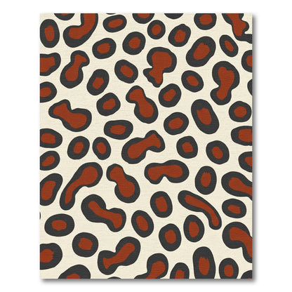 Trendy Brown Black Spots Rug