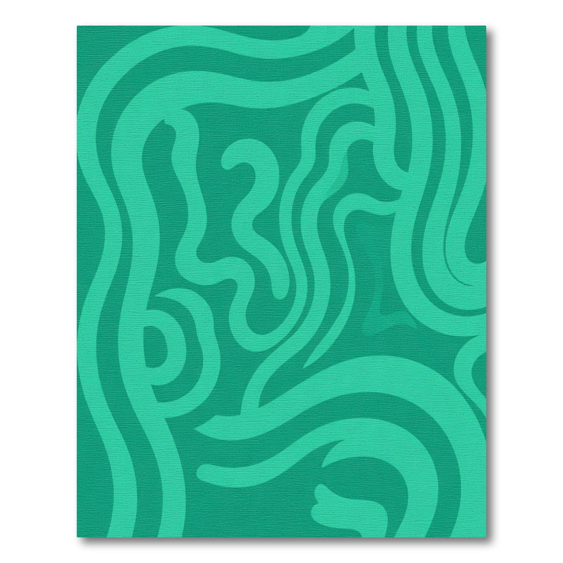 Teal Fluid Abstract Swirl Rug