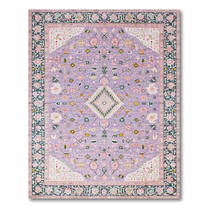 Purple Floral Persian Area Rug
