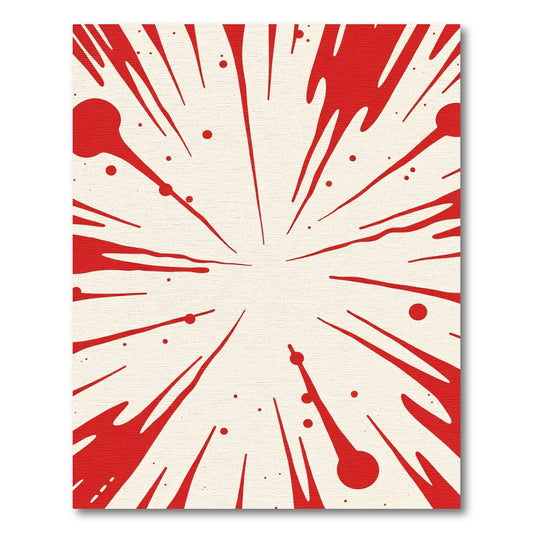 Bold Red Splatter Explosion Rug