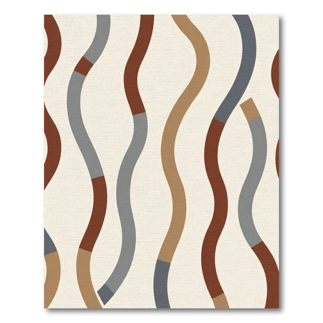 Clay River Flow Geometric Rug