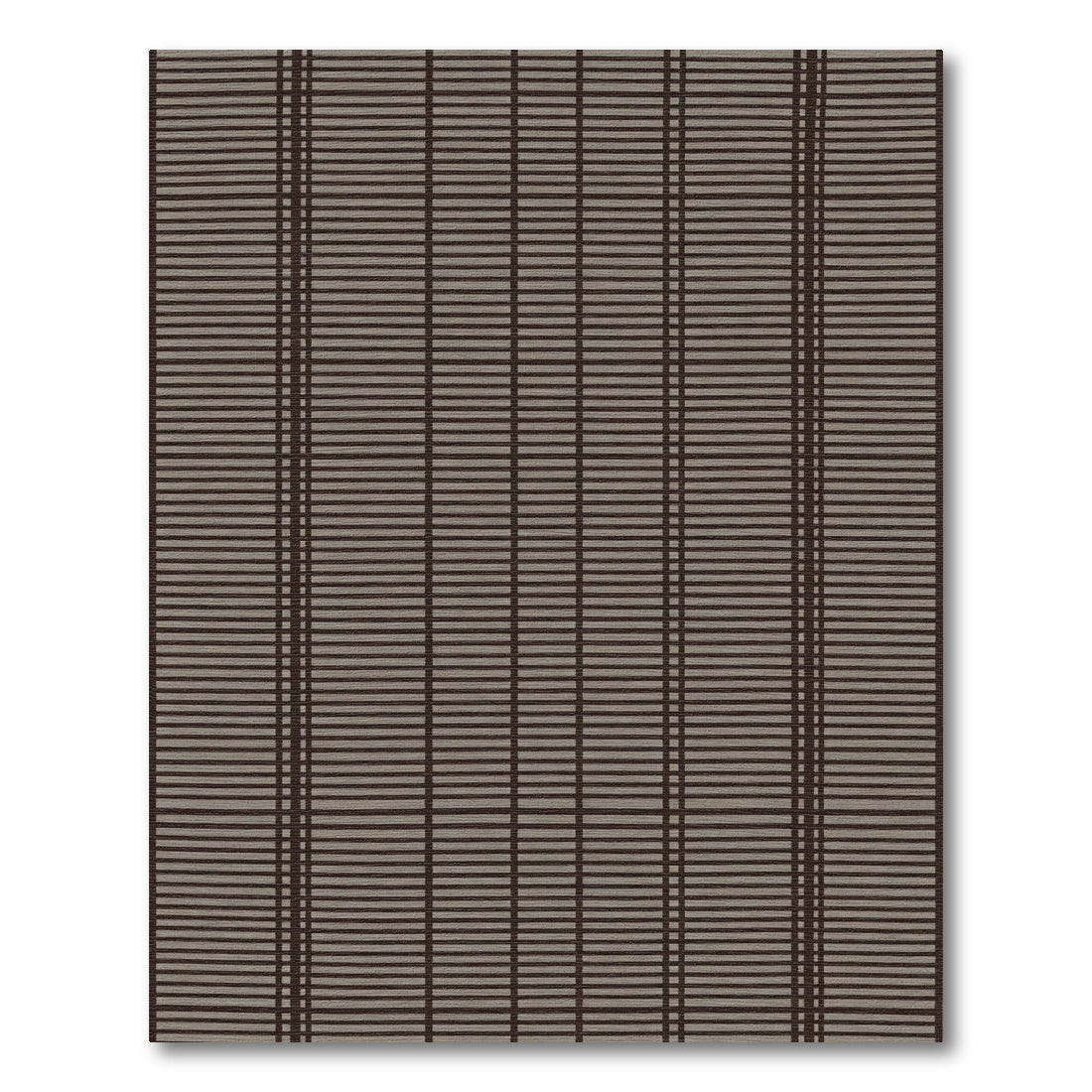 Dark Taupe Stripe Grid Rug