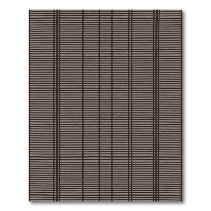 Dark Taupe Stripe Grid Rug