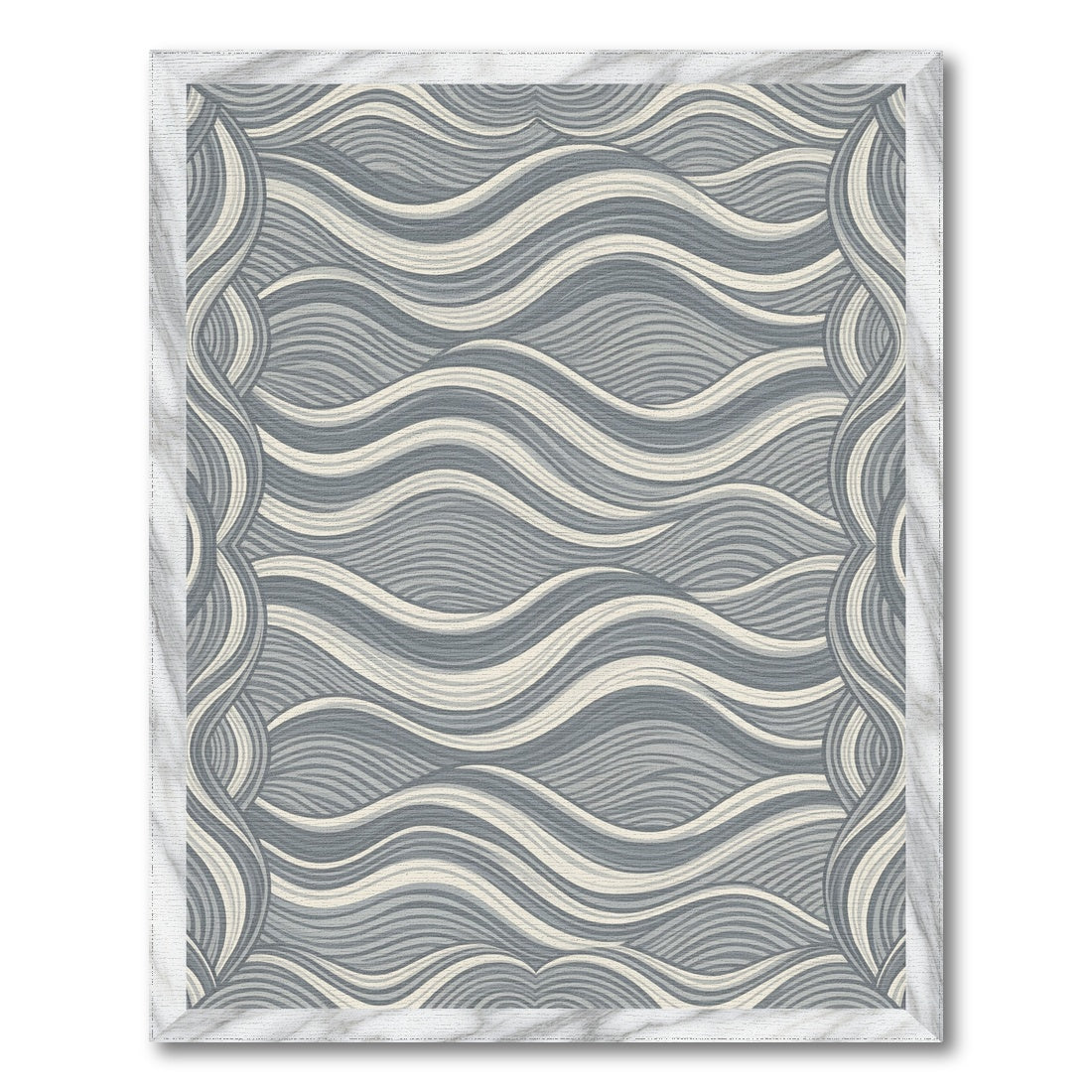 Wavy Abstract Area Grey Wavy Abstract Area Rug