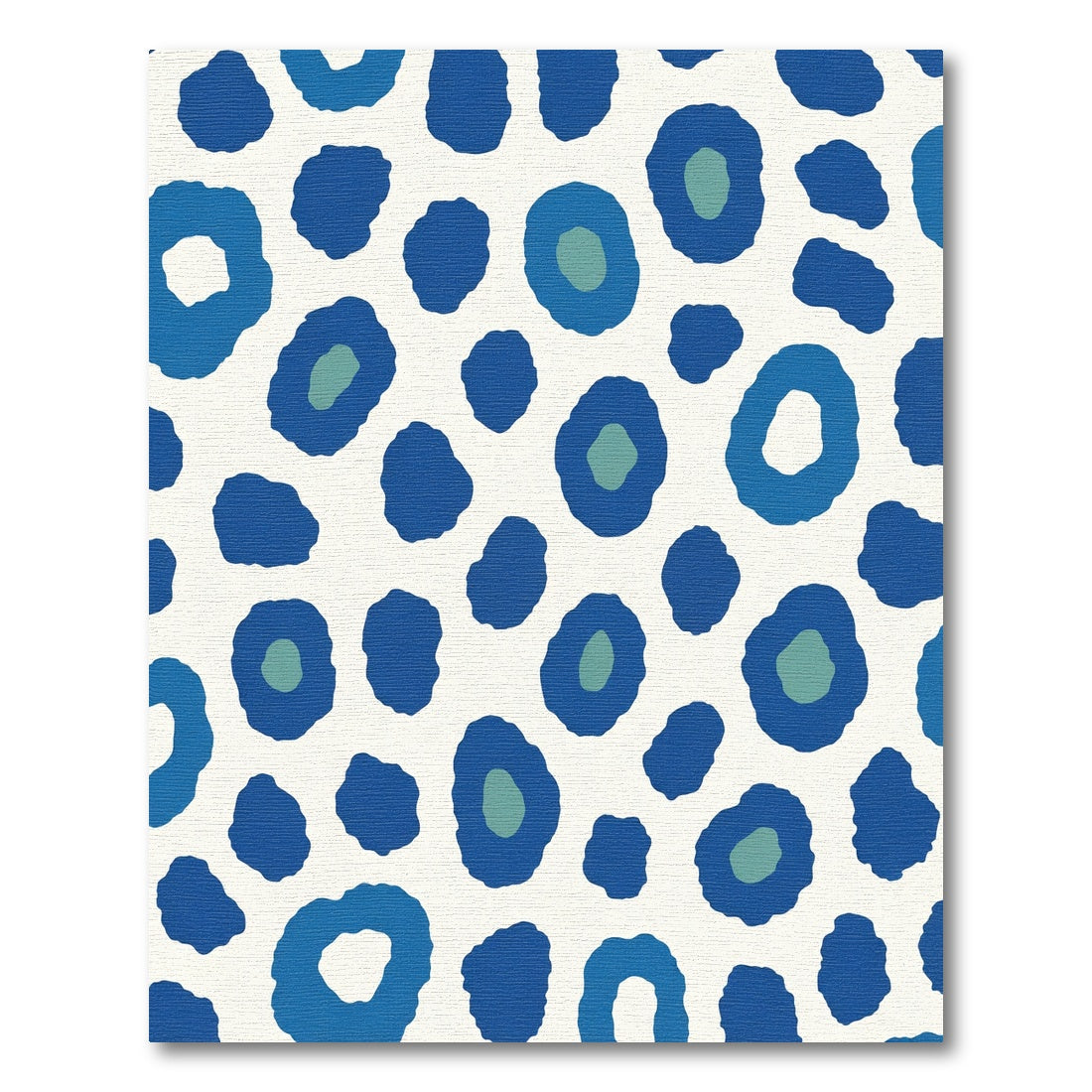 Bold Blue Abstract Animal Spots Rug