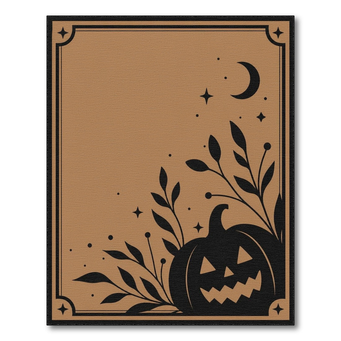 Vintage Pumpkin Moon Area Rug
