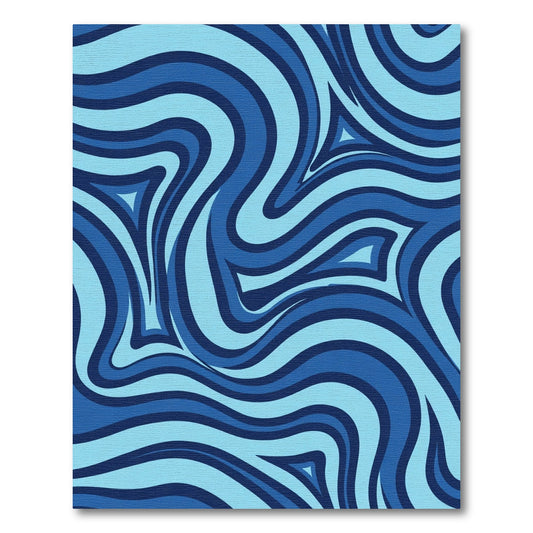 Oceanic Wave Motion Area Rug
