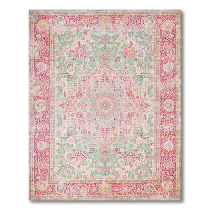 Pink Floral Vintage No. 152 Area Rug